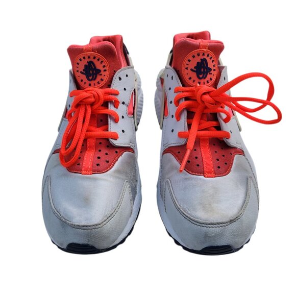 Nike Air Huarache Run 634835-013 Grey Red Sneakers Shoes Size 9 - Picture 2 of 10